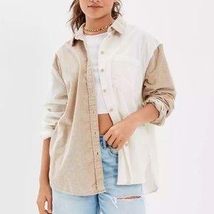 American Eagle Oversized Corduroy Button Down